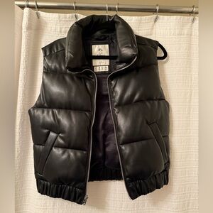 Leather puffy vest - Abercrombie